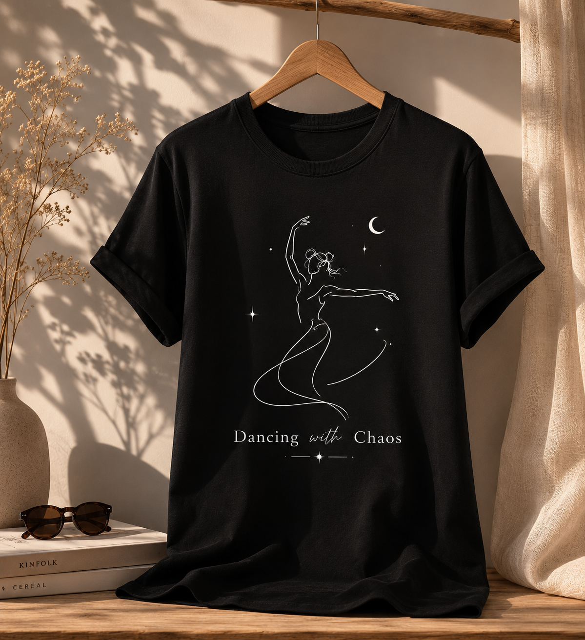 dancing with chaos - cotton T-shirt for women