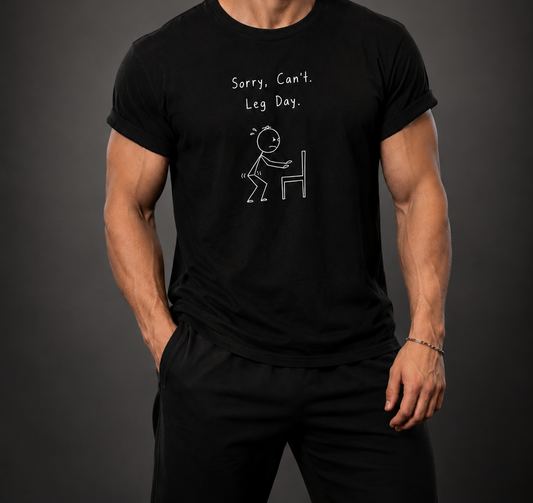 Leg day -  cotton T-shirt for men
